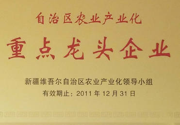 自治區(qū)農(nóng)業(yè)產(chǎn)業(yè)化重點龍頭企業(yè)